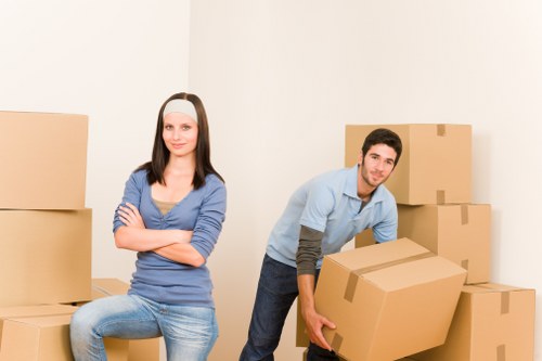 Loading a removal truck for a Stratford property move