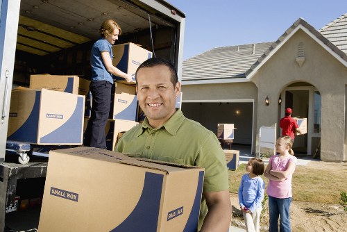 Team handling furniture during a Stratford move